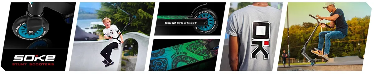 Roller kerék szett, SOKE, kék – 1. kép