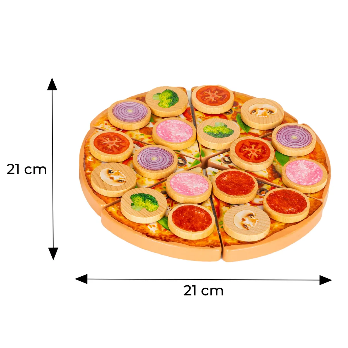 Játék élelmiszerkészlet, ECOTOYS TL733030, vágható pizza – 4. kép