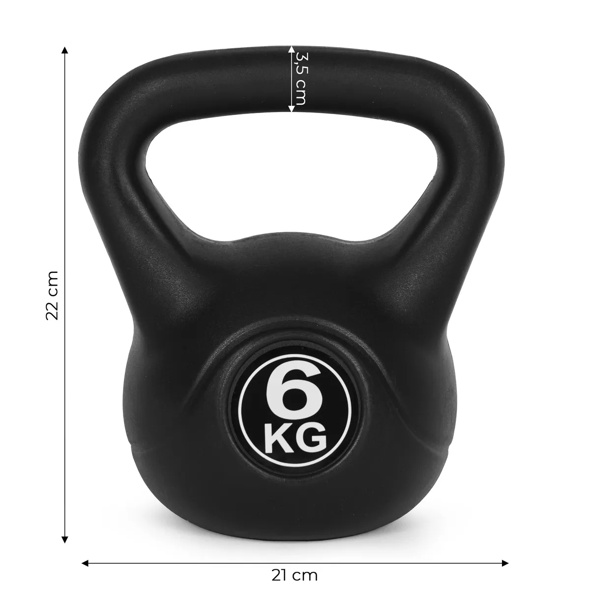 Kettlebell súlyzó, ModernHome CK-6-BC, fekete – 6. kép Kettlebell súlyzó, ModernHome CK-6-BC, fekete – 6. kép