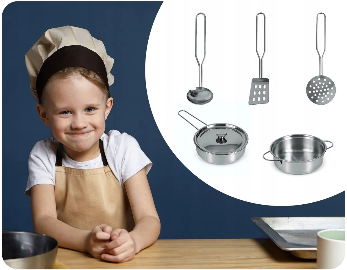 Játékkonyha kiegészítő készlet, Ricokids, konyhai edények és eszközök – 6. kép Játékkonyha kiegészítő készlet, Ricokids, konyhai edények és eszközök – 6. kép