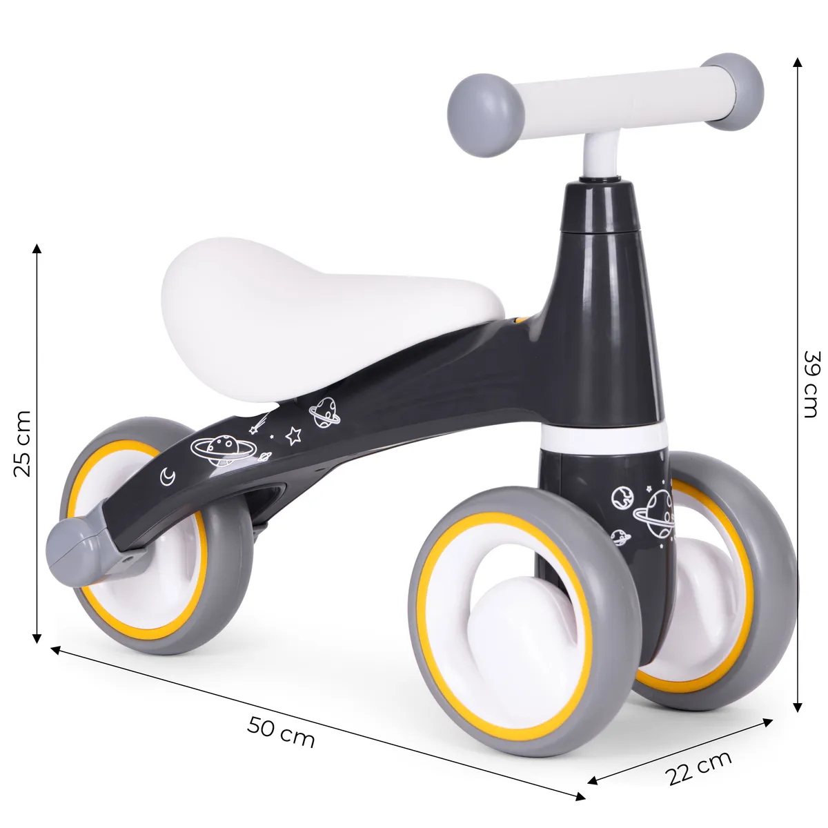 Háromkerekű futóbicikli, ECOTOYS Cosmic, fekete – 5. kép Háromkerekű futóbicikli, ECOTOYS Cosmic, fekete – 5. kép