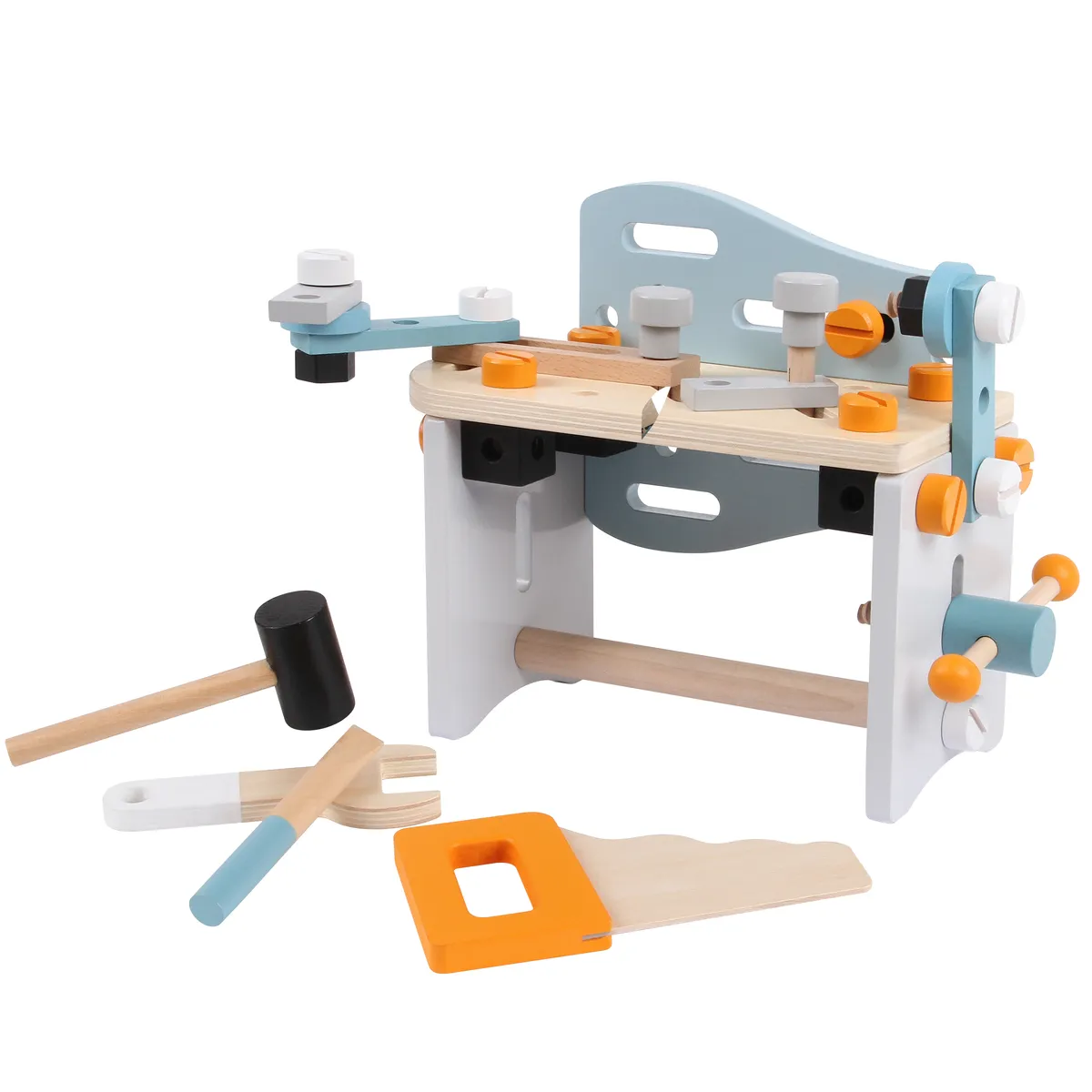 Építőkészlet, ECOTOYS 1182N, fa – 3. kép