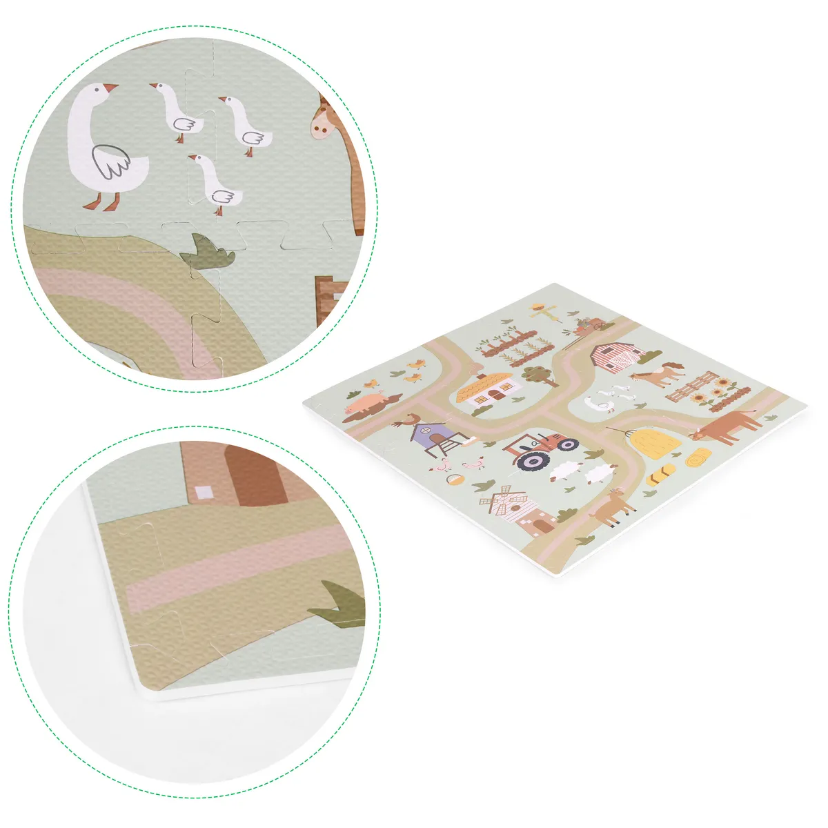Játszószőnyeg, ECOTOYS ECOEVA019, farm minta – 4. kép