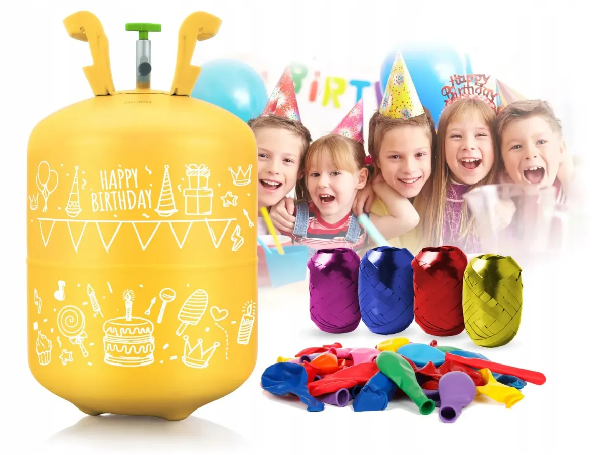Hélium 30 db lufi felfújásához, Ricokids, sárga – 1. kép Hélium 30 db lufi felfújásához, Ricokids, sárga – 1. kép
