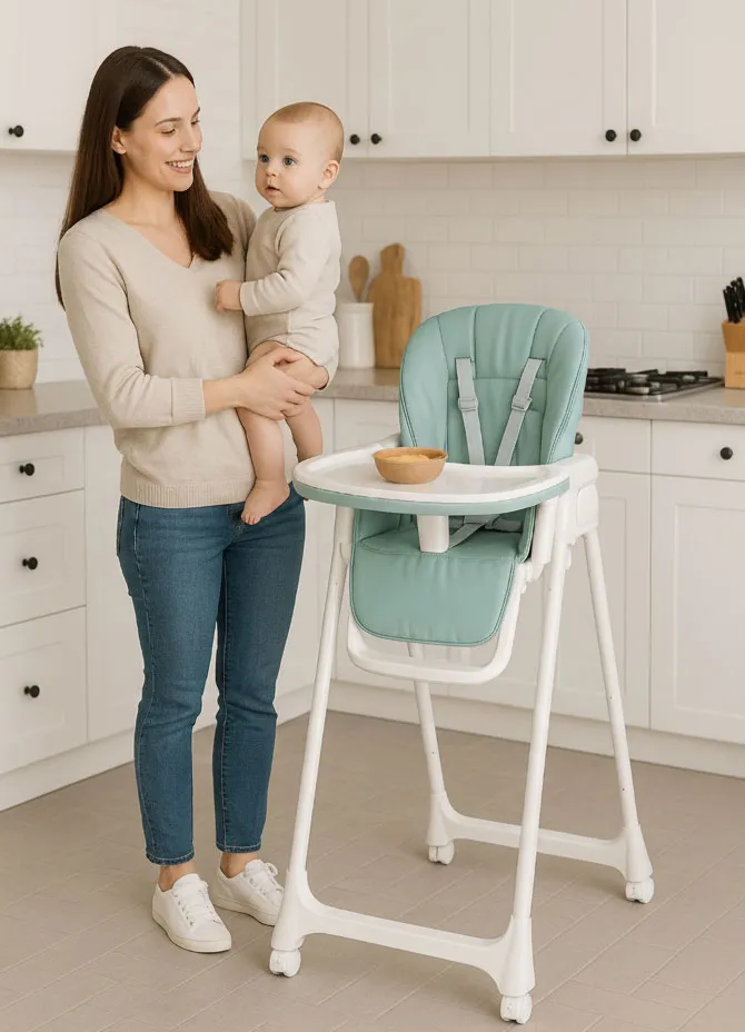 Etetőszék, ECOTOYS HA-013, zöld – 2. kép