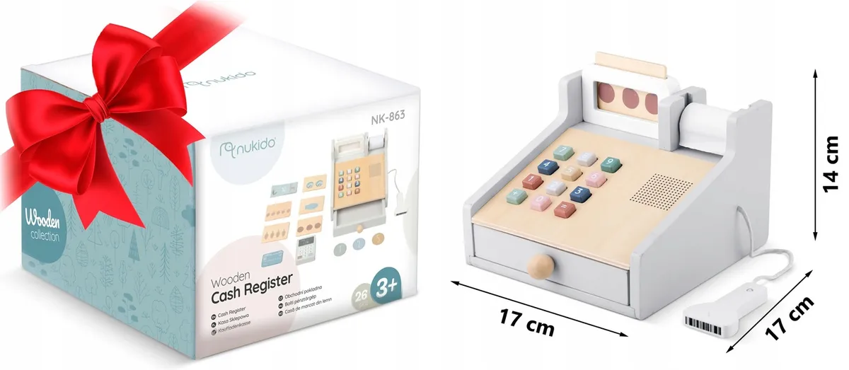 Játék pénztárgép, Nukido NK-863, fa – 9. kép Játék pénztárgép, Nukido NK-863, fa – 9. kép