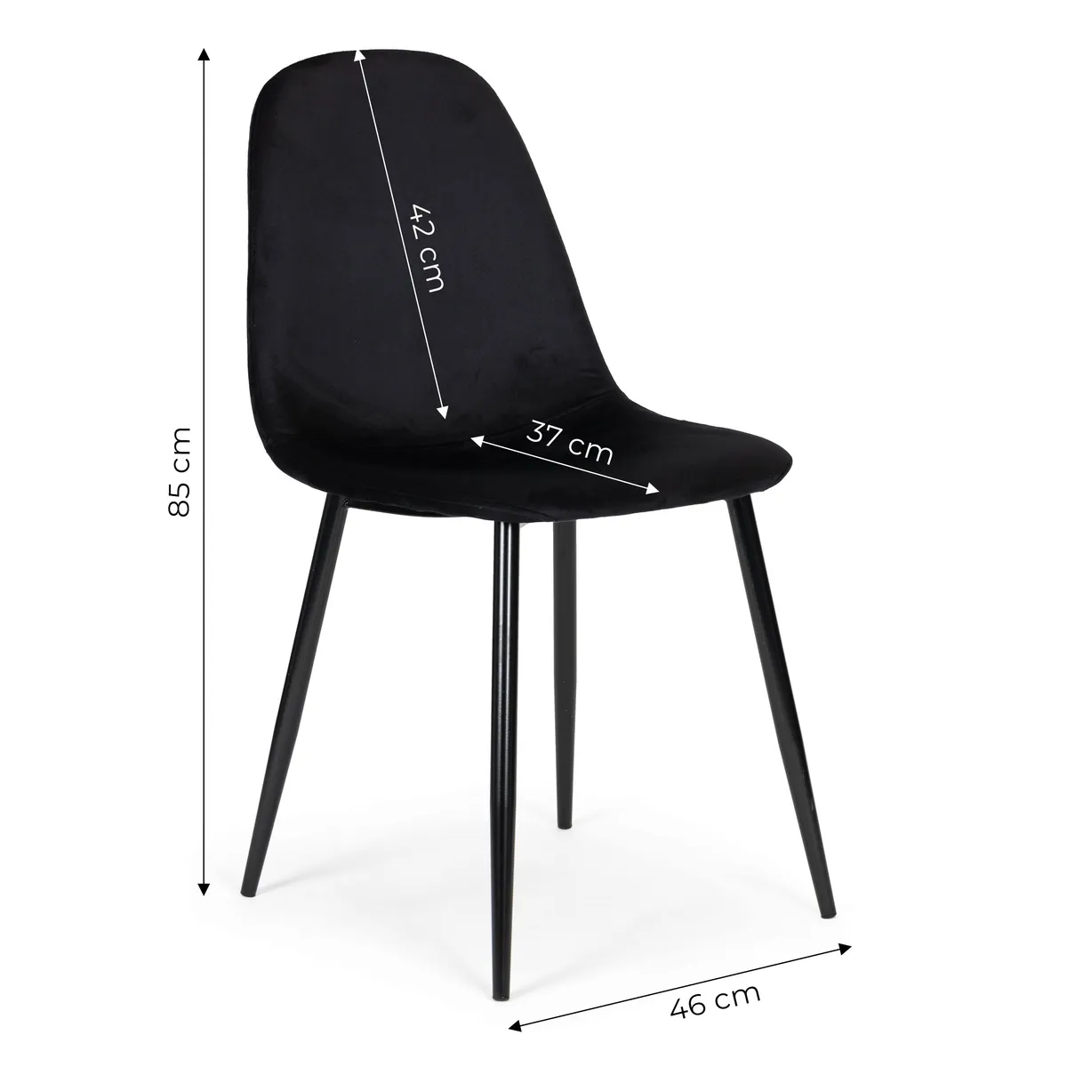 Étkezőszék, ModernHome J933, fekete – 5. kép