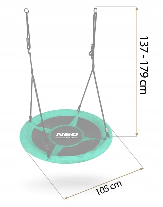 Fészekhinta, Neo-Sport Swingo, fekete/zöld – 7. kép