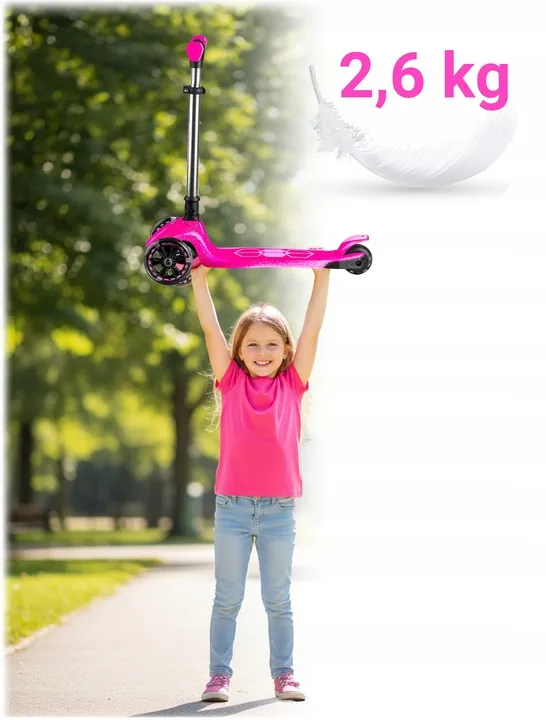 Háromkerekű roller, Ricokids Jelly, rózsaszín – 7. kép Háromkerekű roller, Ricokids Jelly, rózsaszín – 7. kép