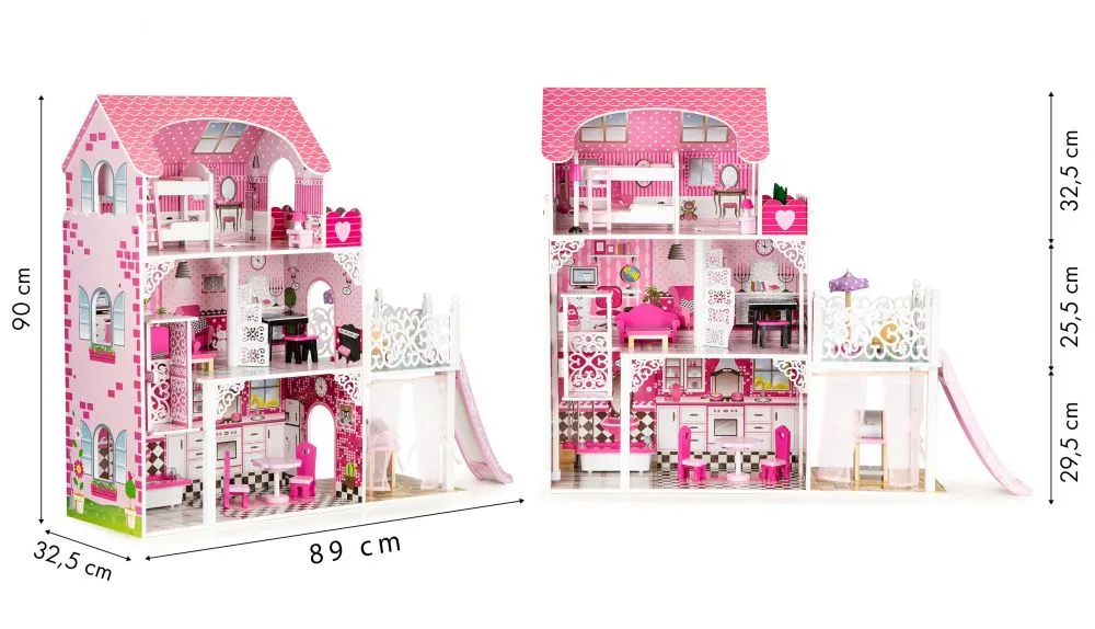 Fa babaház, ECOTOYS TL49059, 89 x 32,5 x 90 cm – 5. kép