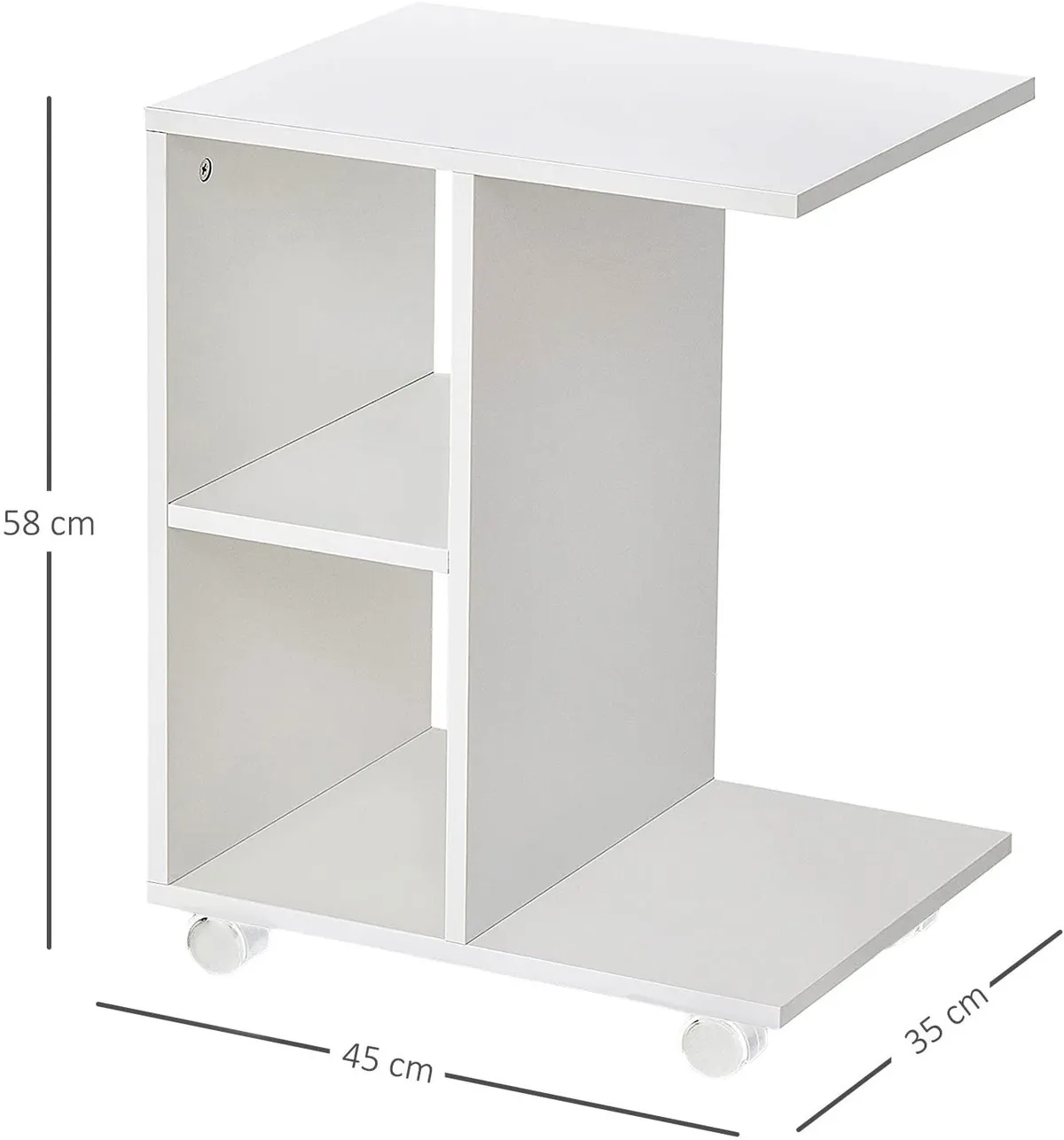 Dohányzóasztal, ModernHome PJJCFT0060, fehér – 4. kép