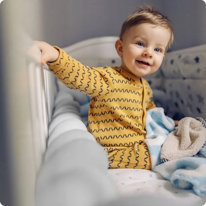 Rácsvédő kiságyba, Ricokids, szürke – 10. kép