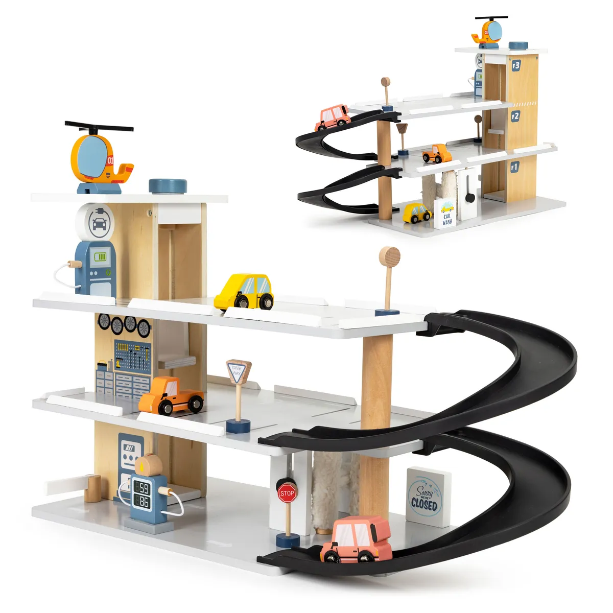 Játék parkolóház, ECOTOYS 1088, fa – 1. kép Játék parkolóház, ECOTOYS 1088, fa – 1. kép