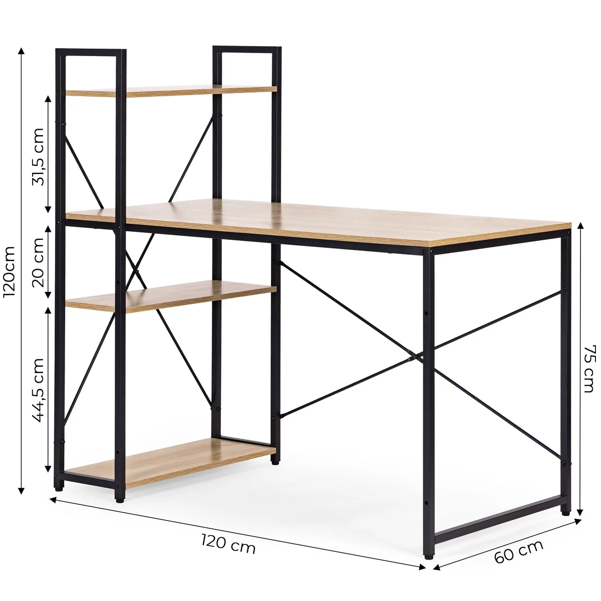 Íróasztal, ModernHome TH-SD-6-16, 120 x 60 x 120 cm – 5. kép