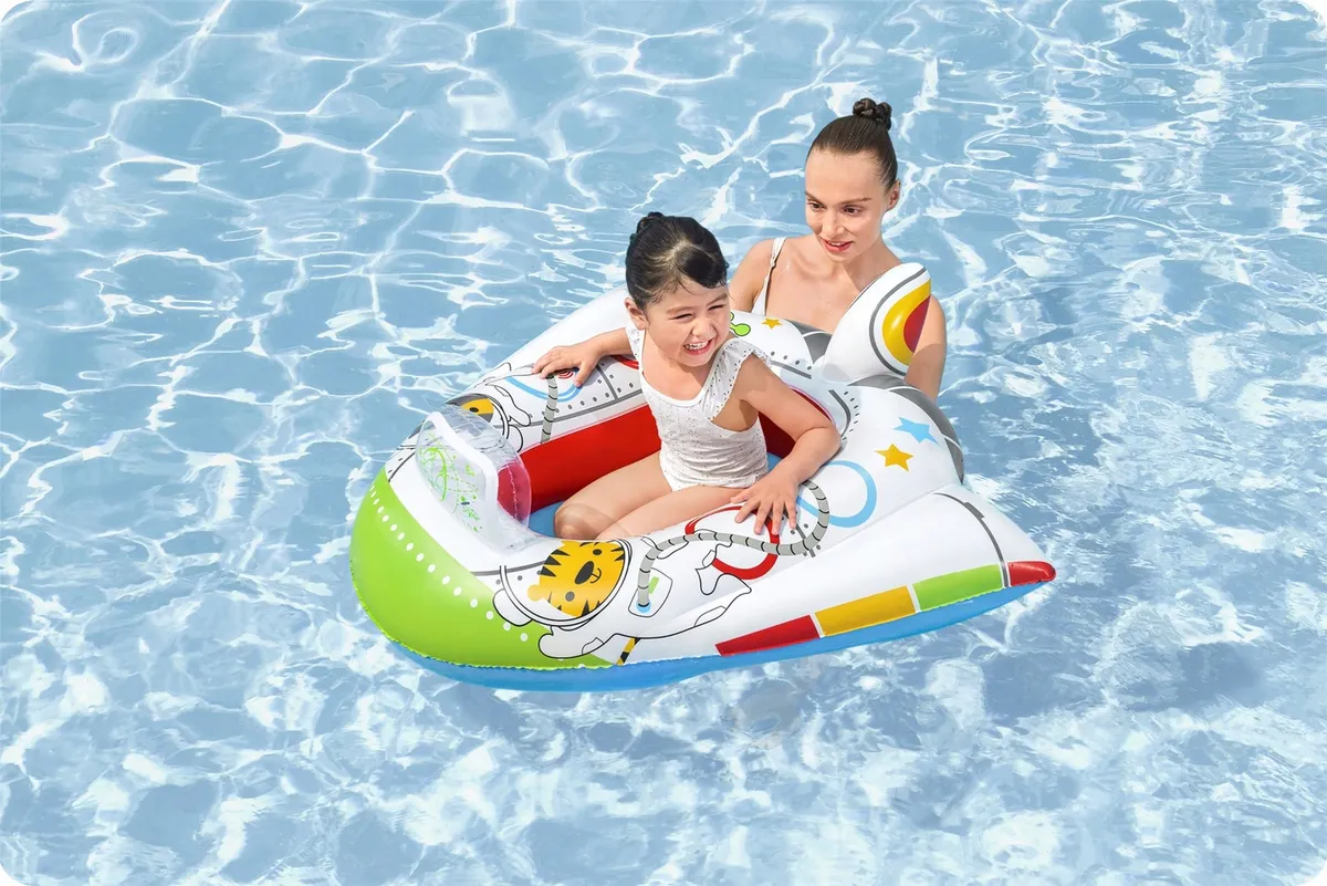 Gumimatrac, BESTWAY, fehér – 4. kép Bestway 34178 gyerek ponton