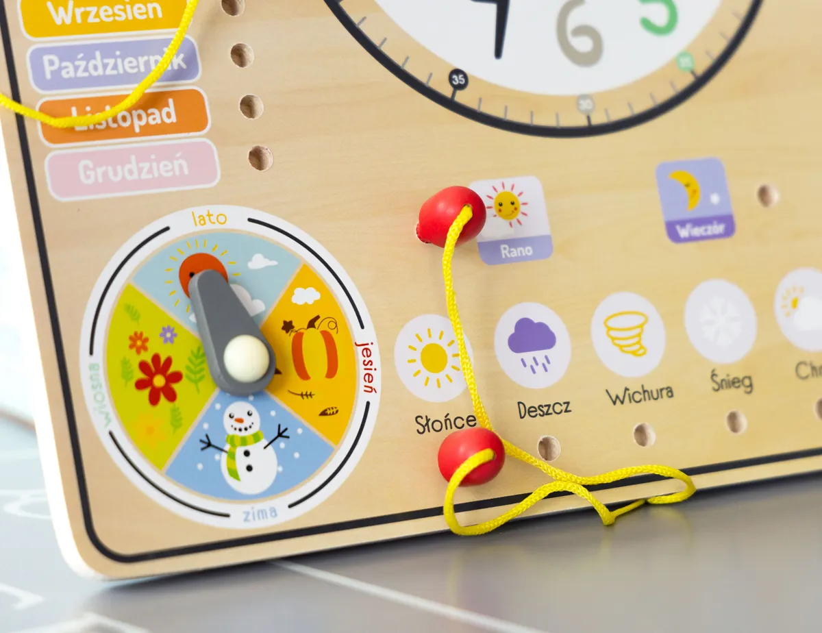 Oktatójáték, ECOTOYS ESC-W-036, Naptár és óra – 3. kép