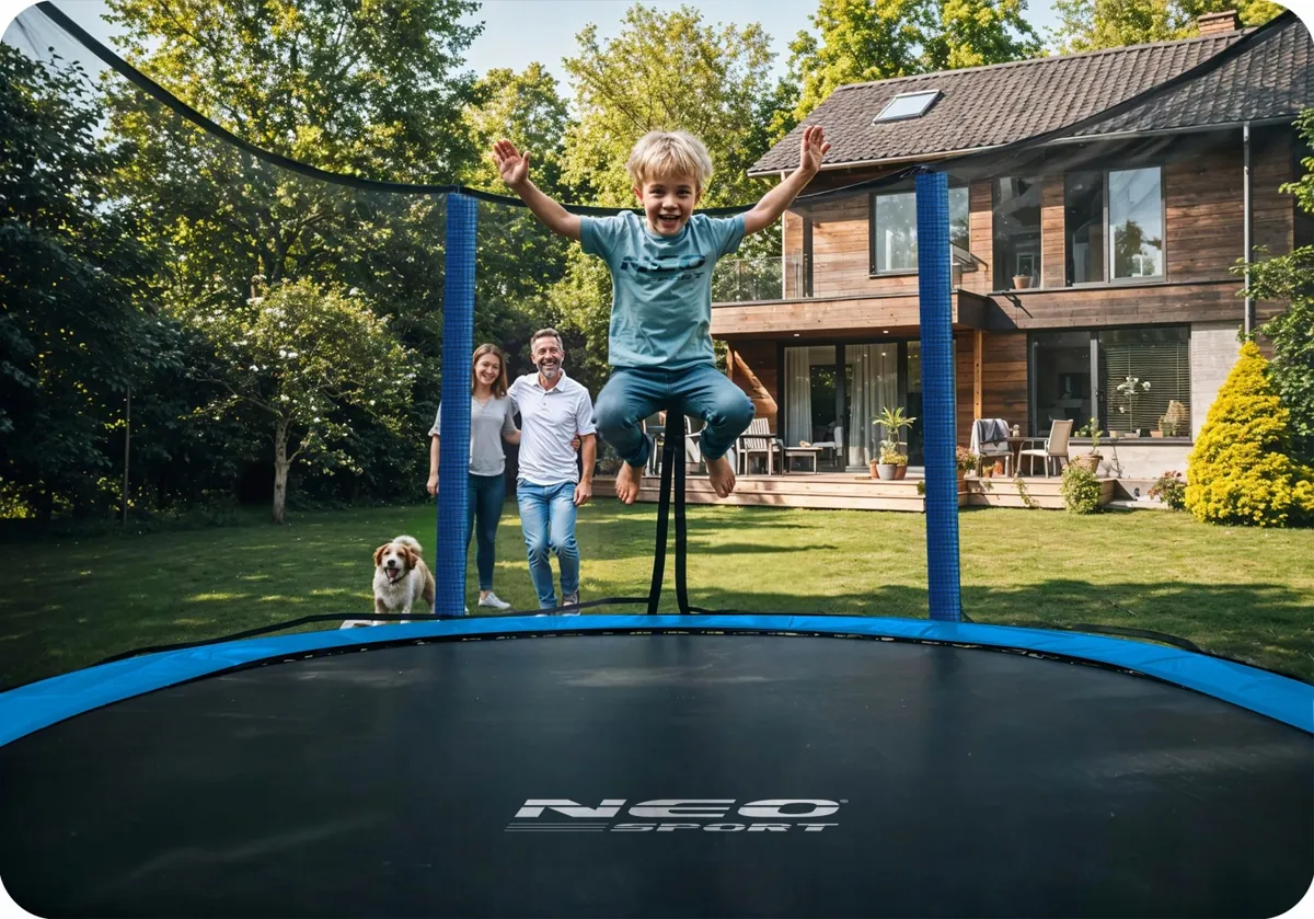 Kerti trambulin, Neo-Sport, fekete/kék – 10. kép Kerti trambulin, Neo-Sport, fekete/kék – 10. kép