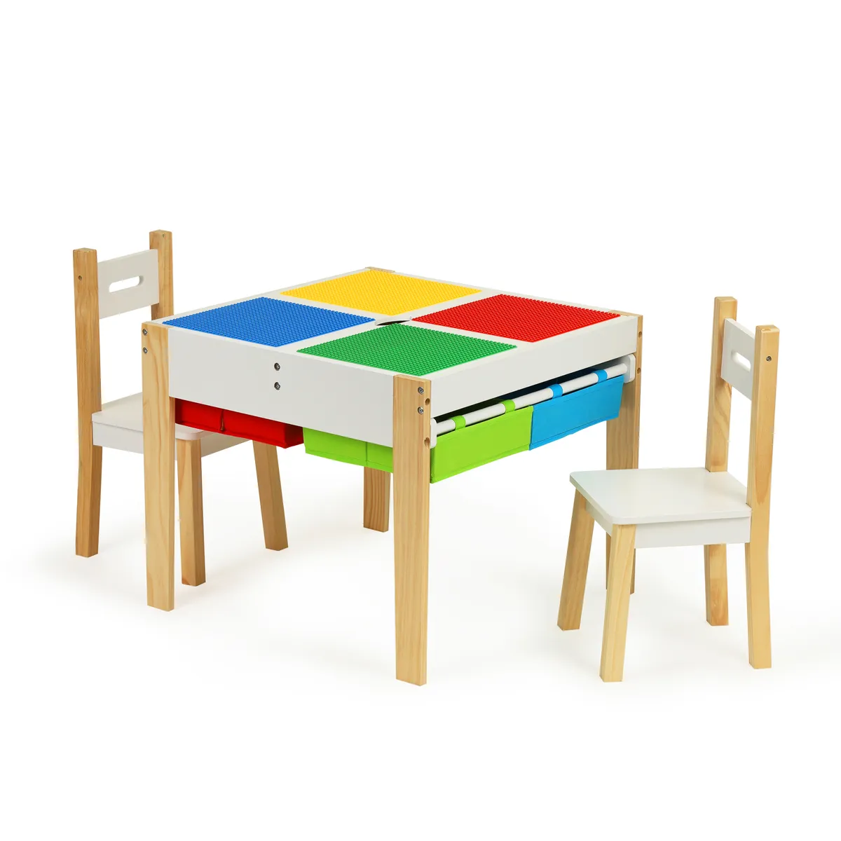 Gyerek asztal és szék szett, ECOTOYS XKF002, 1 db asztal + 2 db szék – 1. kép