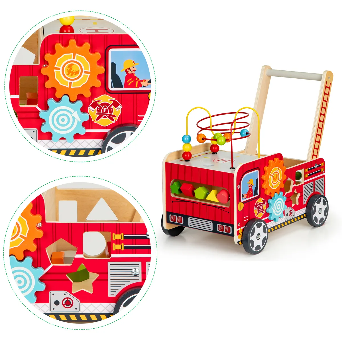 Járássegítő játék, ECOTOYS TL09025, Tűzoltóautó – 5. kép Járássegítő játék, ECOTOYS TL09025, Tűzoltóautó – 5. kép