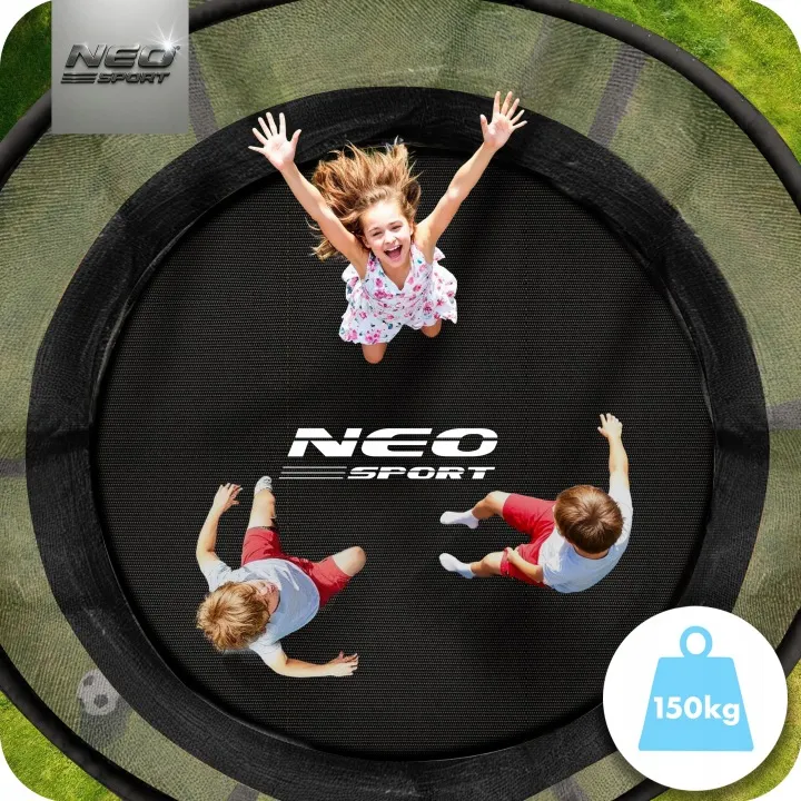 Kerti trambulin, Neo-Sport, fekete – 5. kép Nagy ugrófelület