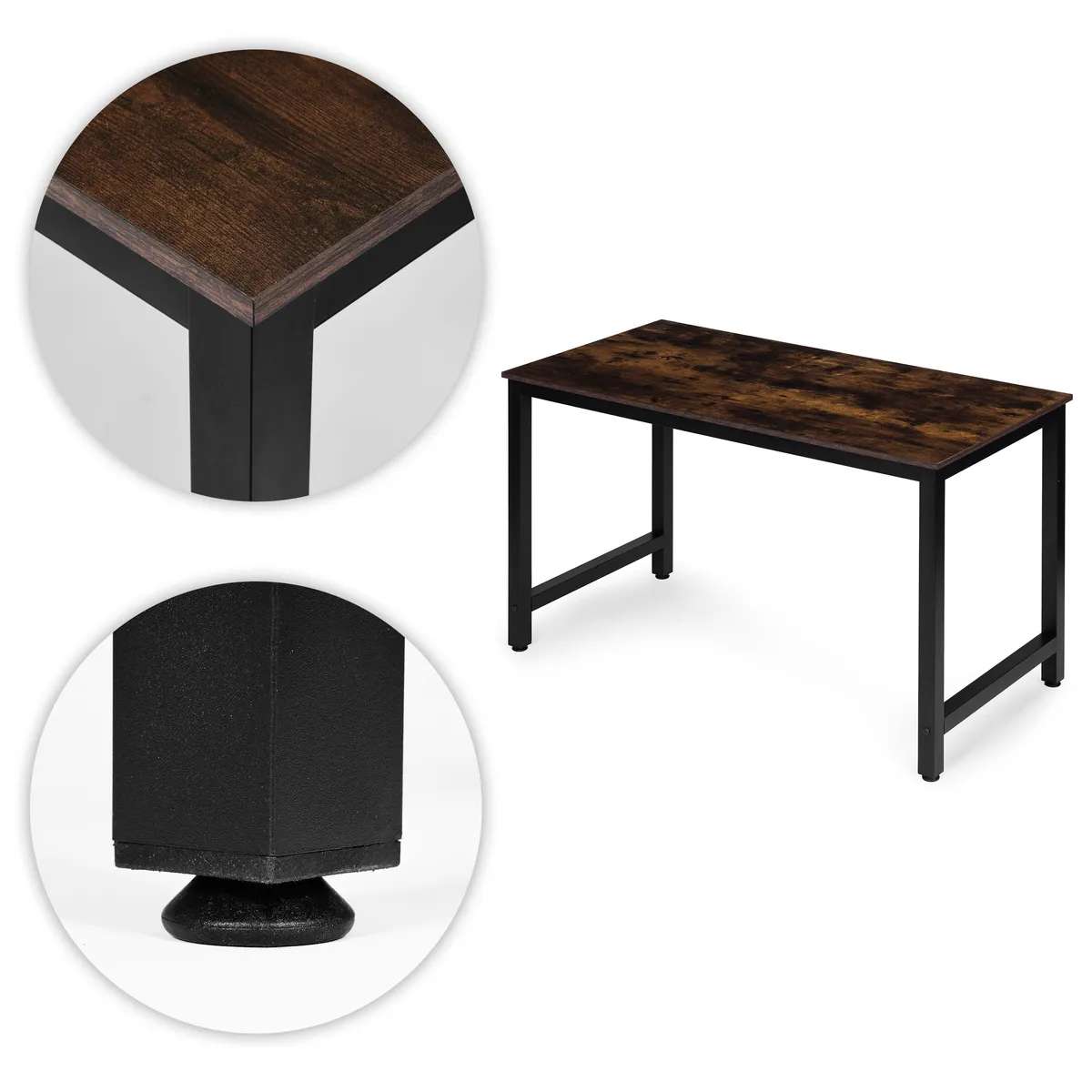 Íróasztal, ModernHome TH-RD-7-16, antik dió – 3. kép