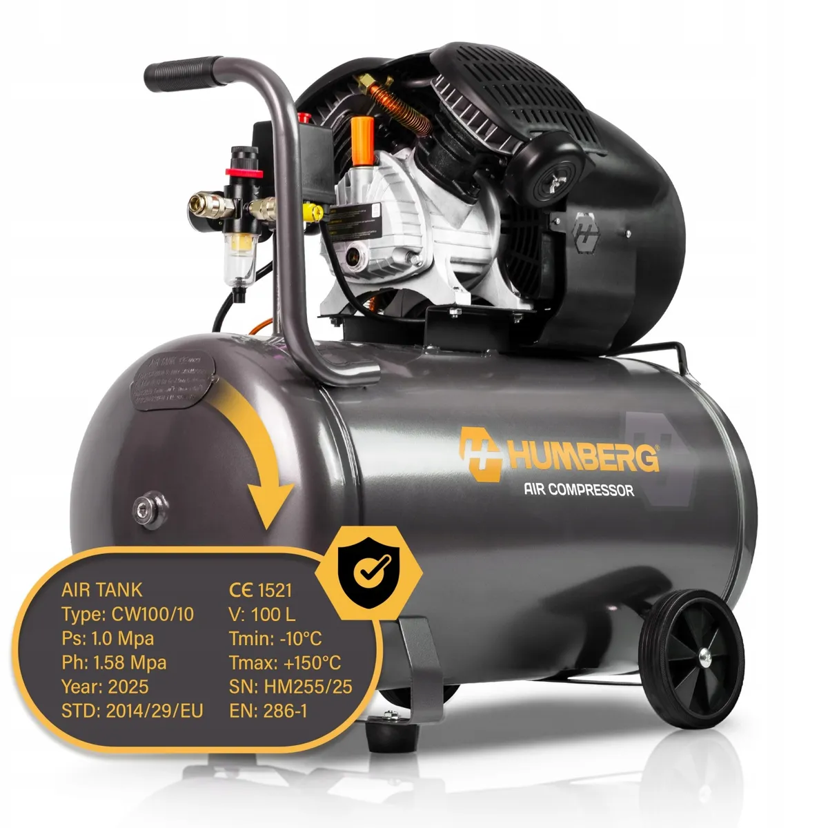 Kompresszor, Humberg HM-257, 100 l – 7. kép