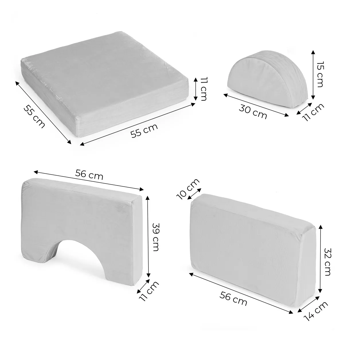 Gyerek moduláris fotel, ECOTOYS TMSRT-15, szürke – 6. kép Gyerek moduláris fotel, ECOTOYS TMSRT-15, szürke – 6. kép