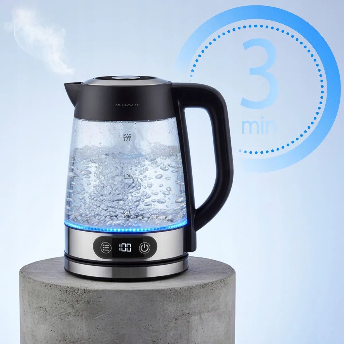 Vízforraló, Berdsen BD-715, 1800 ml – 3. kép