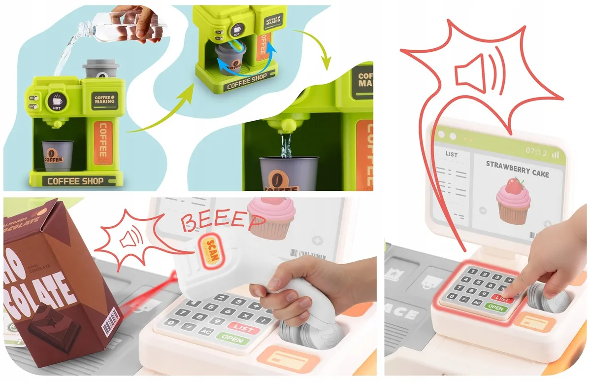 Játék pénztárgép, Ricokids RK-822, interaktív – 7. kép Játék pénztárgép, Ricokids RK-822, interaktív – 7. kép