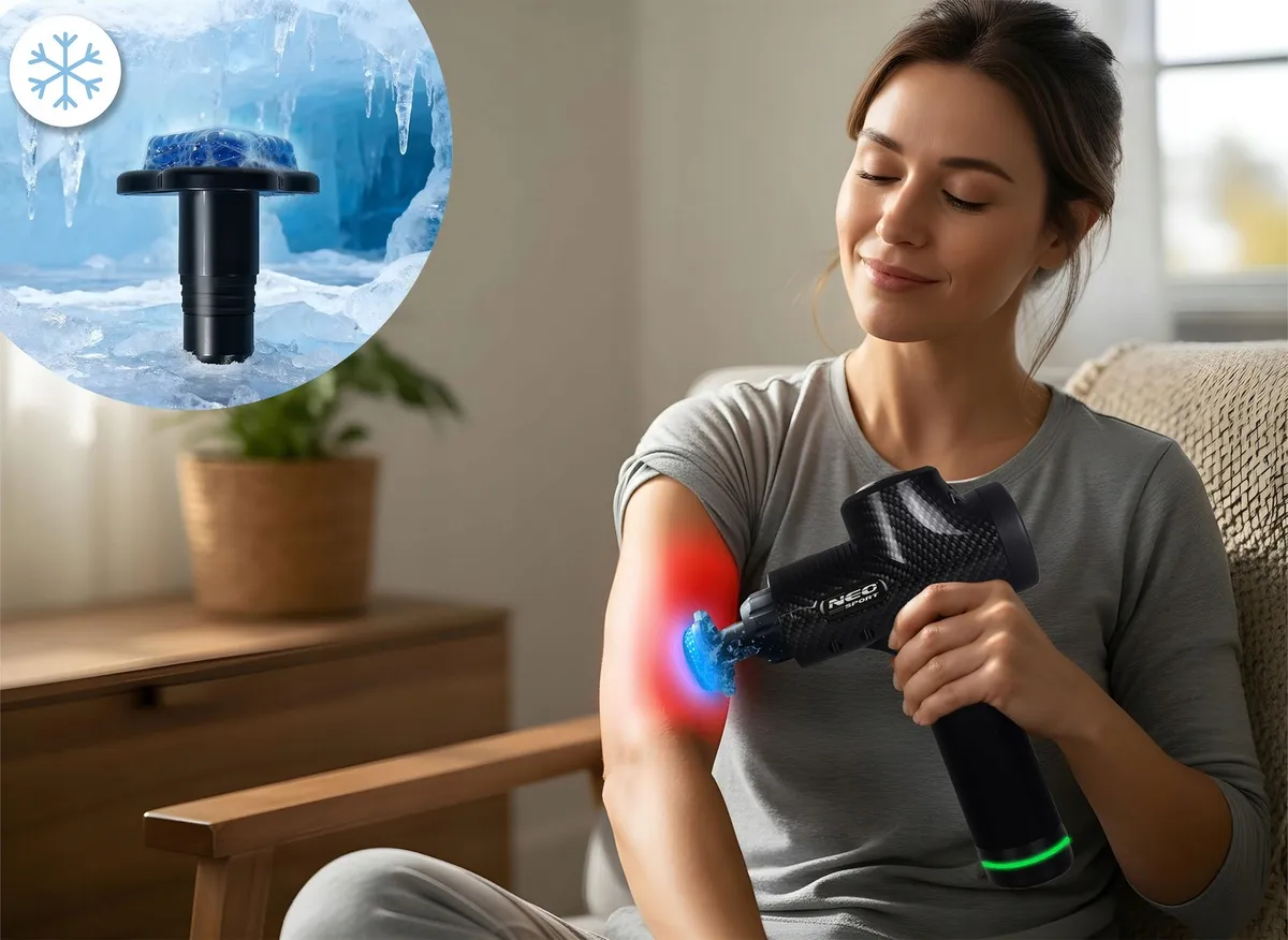 Masszázspisztoly, Neo-Sport NS-503, fekete – 9. kép