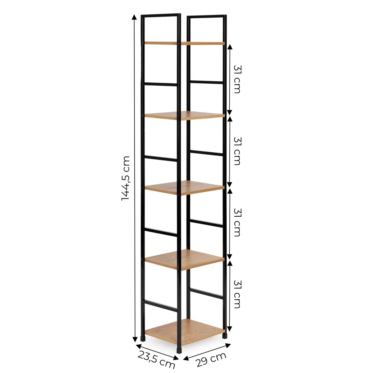 Könyvespolc, ModernHome CWJ3024144L, 144,5 x 29 x 23,5 cm – 6. kép Könyvespolc, ModernHome CWJ3024144L, 144,5 x 29 x 23,5 cm – 6. kép