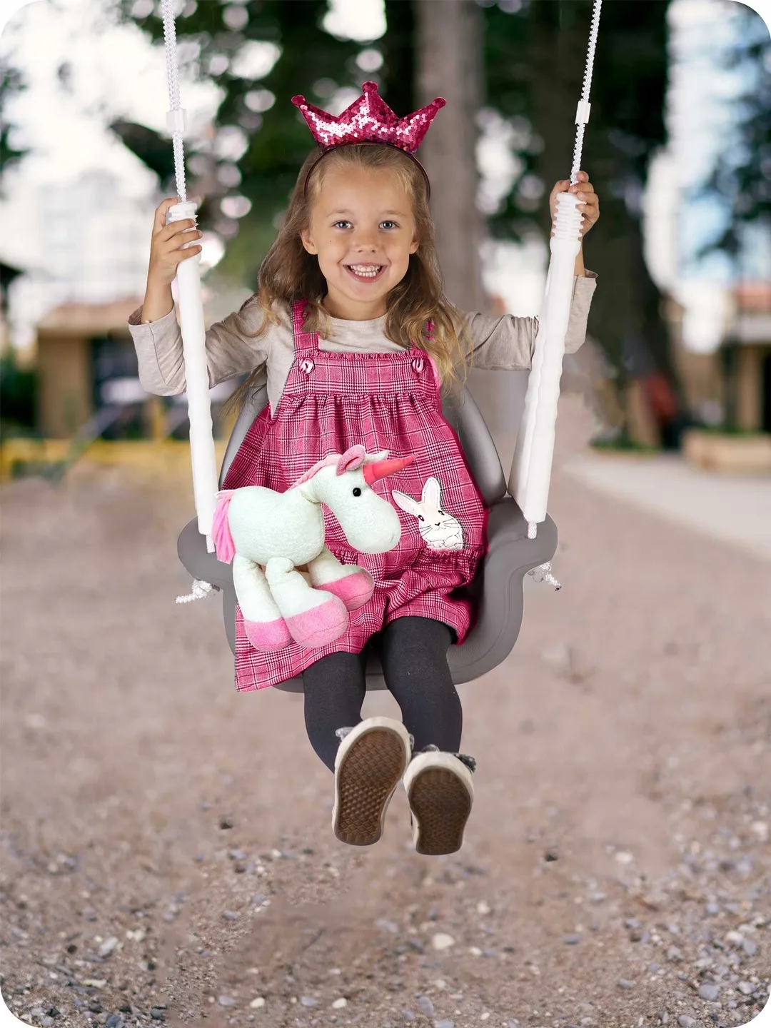 Gyerek hinta, Ricokids, szürke/fehér – 7. kép Gyerek hinta, Ricokids, szürke/fehér – 7. kép