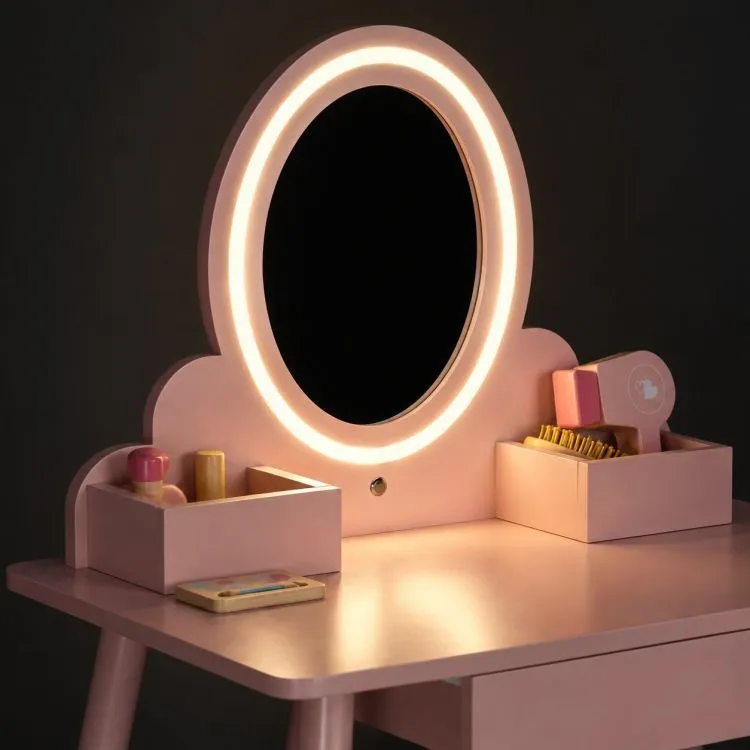 Gyerek fésülködőasztal, ECOTOYS TL106008, rózsaszín – 4. kép