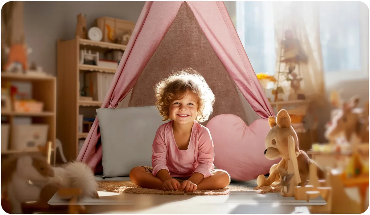 Gyereksátor, Nukido NK-406 Tipi, 116 x 116 x 165 cm – 3. kép Gyereksátor, Nukido NK-406 Tipi, 116 x 116 x 165 cm – 3. kép
