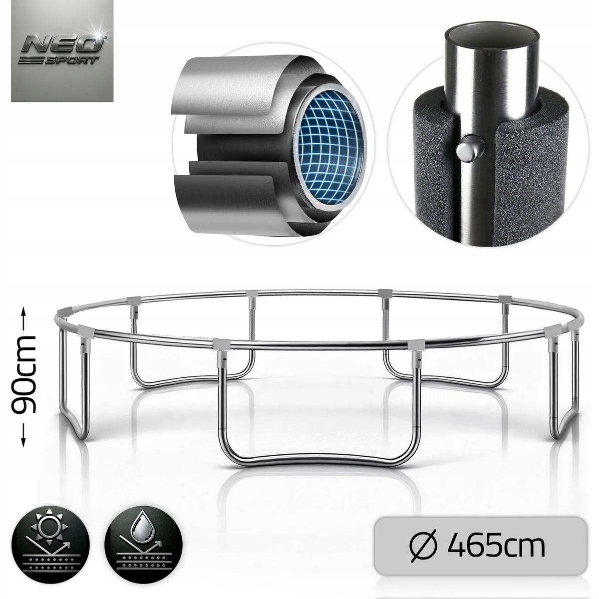 Kerti trambulin, Neo-Sport, fekete/kék – 3. kép Kerti trambulin, Neo-Sport, fekete/kék – 3. kép