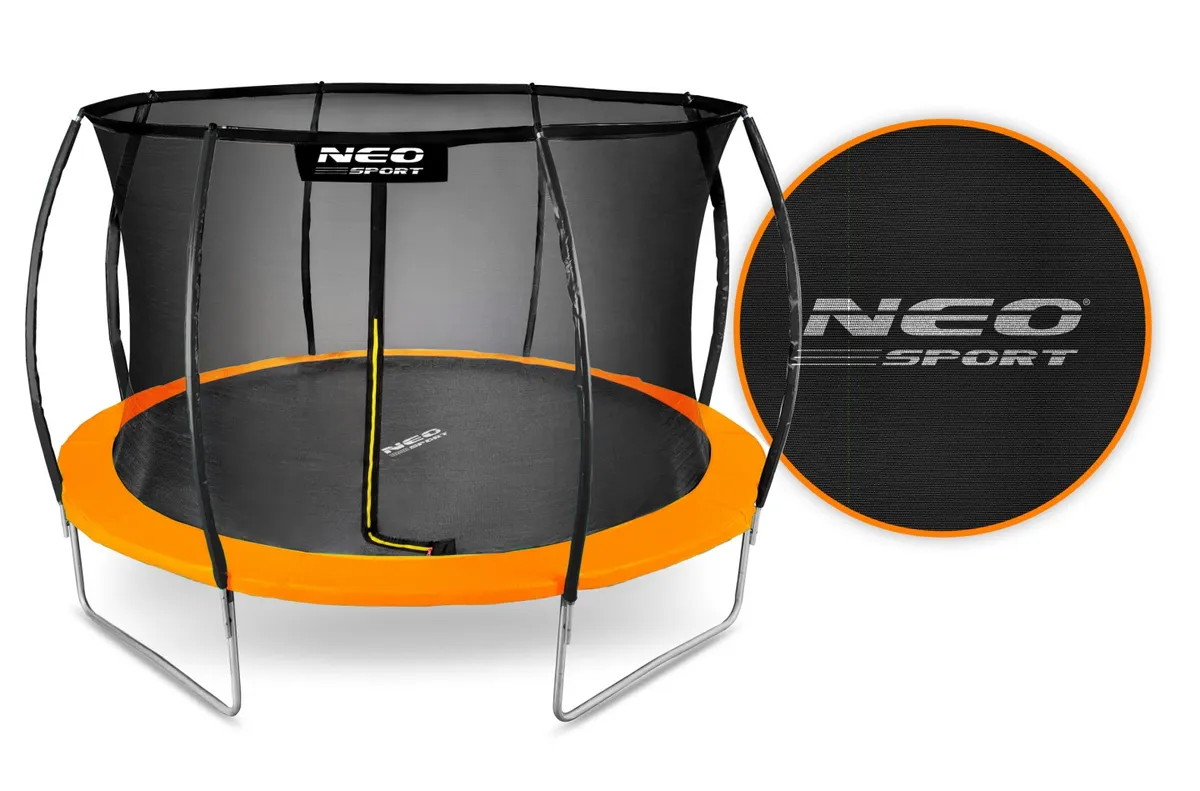 Kerti trambulin, Neo-Sport, fekete/narancssárga – 14. kép