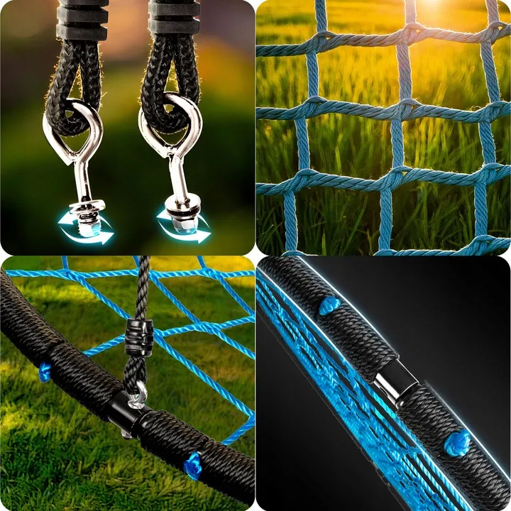 Fészekhinta, Neo-Sport NS-104, fekete/kék – 5. kép Fészekhinta, Neo-Sport NS-104, fekete/kék – 5. kép