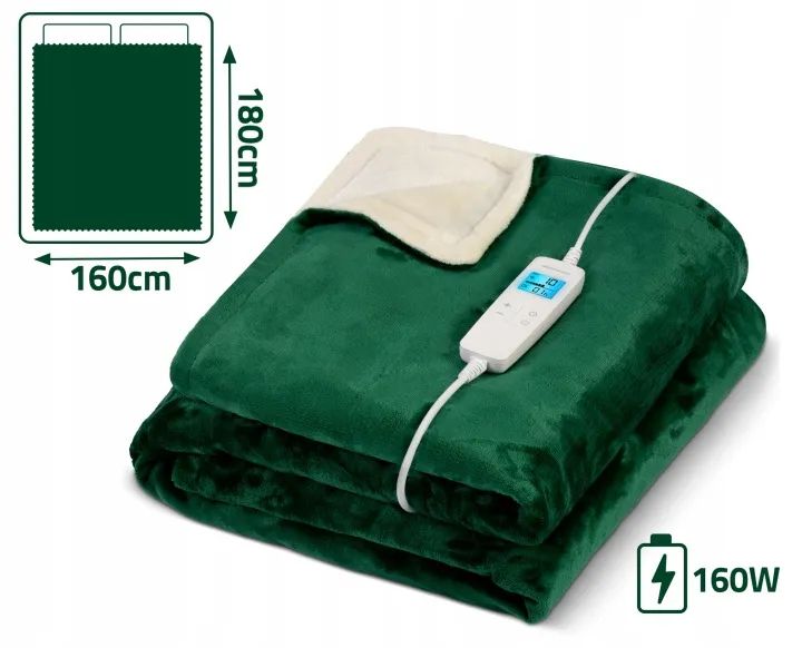 Elektromos melegítő takaró, Berdsen BD-960, sötétzöld – 9. kép