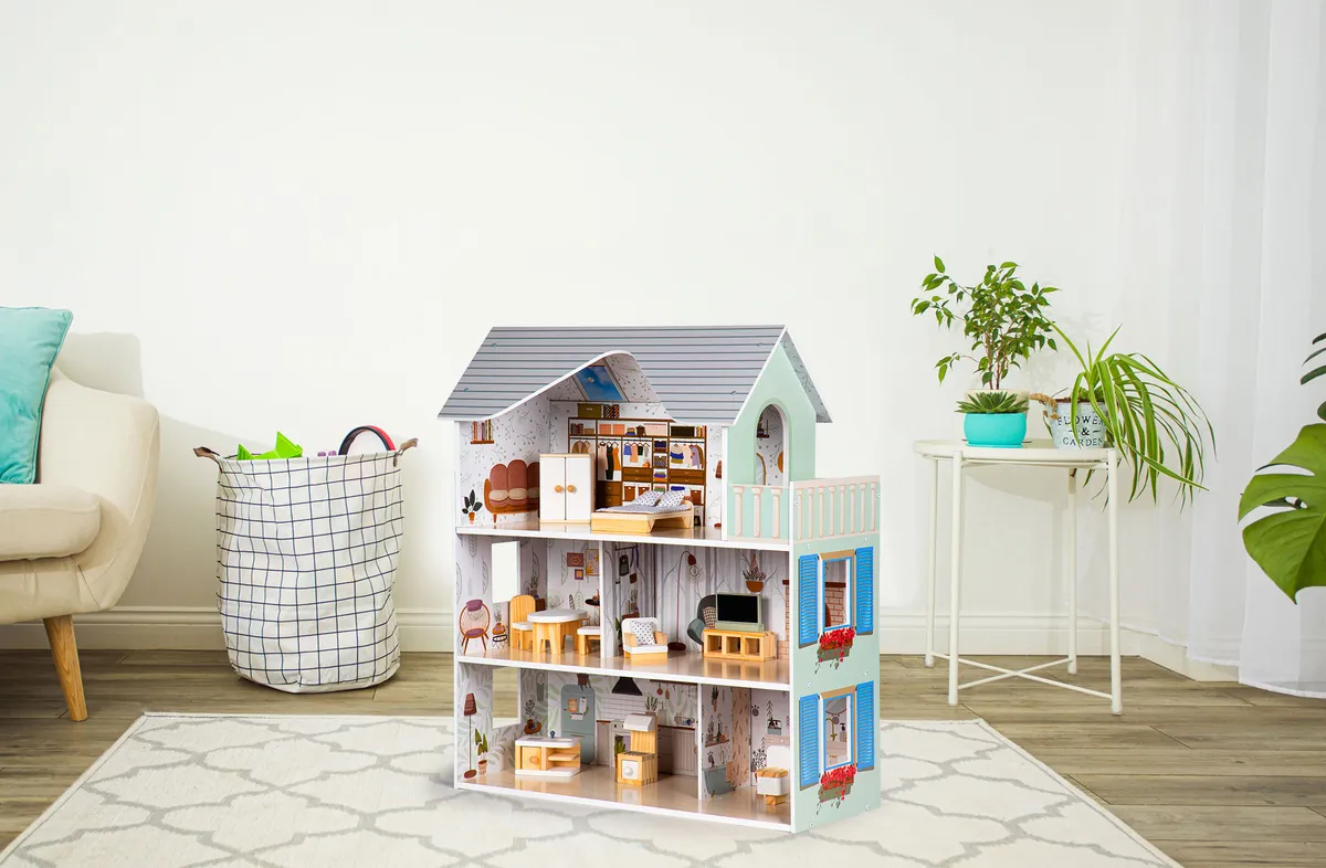Fa babaház, ECOTOYS 8301, Emma rezidencia – 2. kép Emma rezidencia babaház
