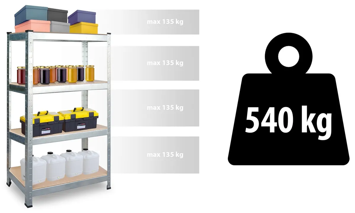 Műhelypolc szett, Plonos PL-700, ezüst – 5. kép