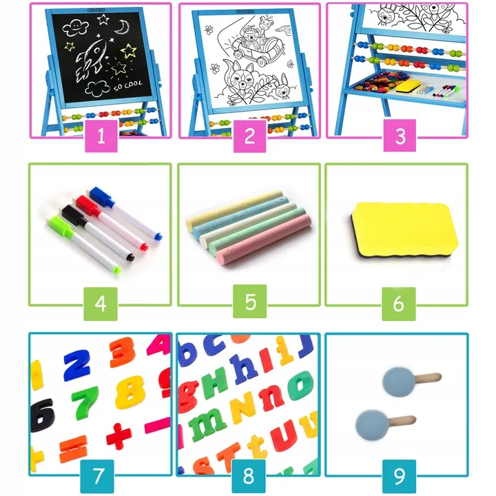 Mágneses rajztábla, Ricokids, kék – 5. kép