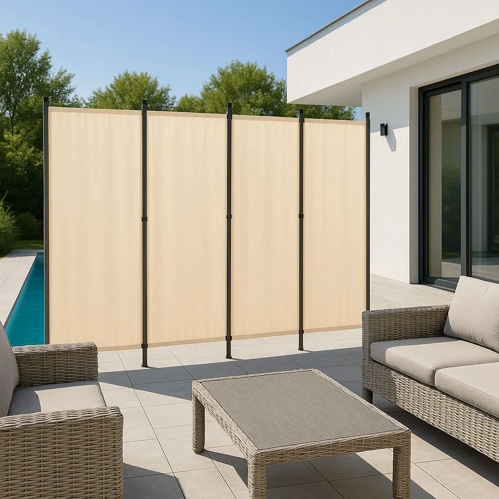 Térelválasztó paraván, MultiGarden AW-022/4TLG, bézs – 2. kép