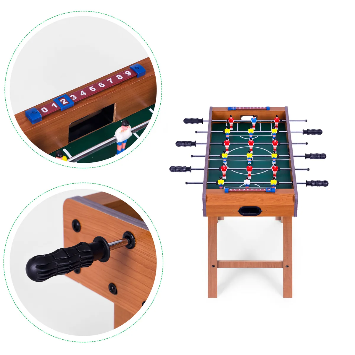Csocsóasztal, ECOTOYS HM237400, zöld/fa – 3. kép Csocsóasztal, ECOTOYS HM237400, zöld/fa – 3. kép