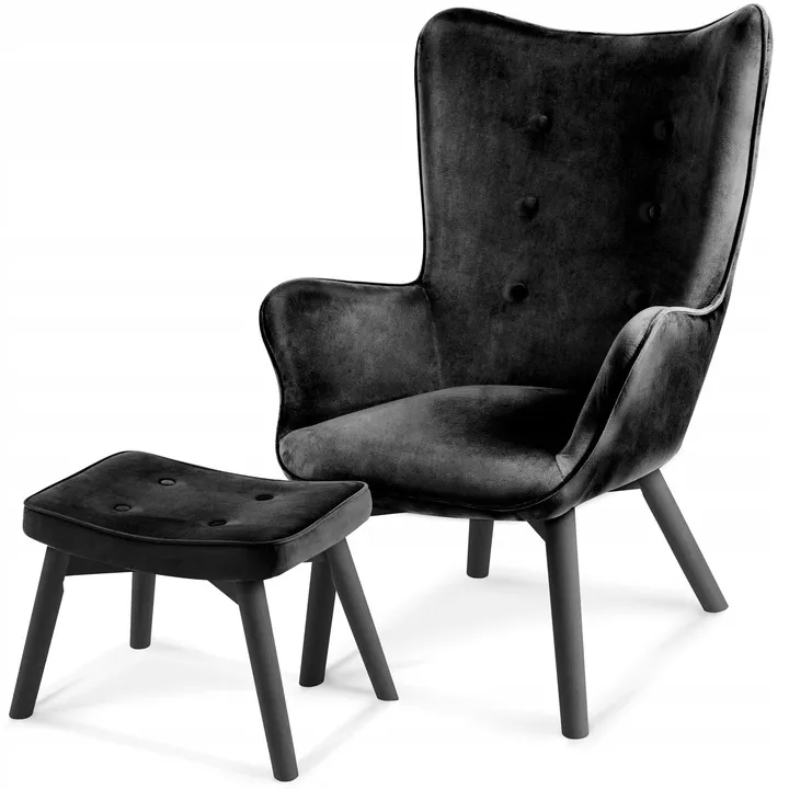 Lábtartós fotel, Sofotel Norse, fekete – 10. kép