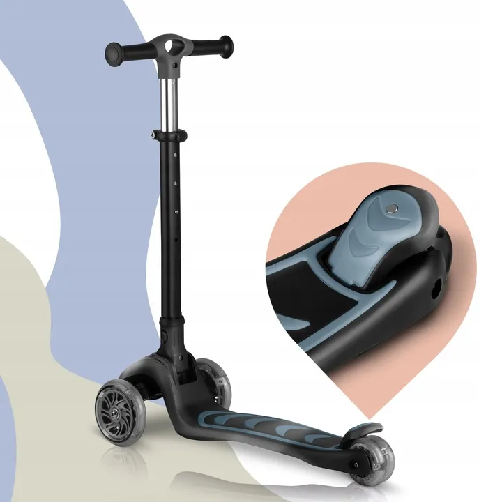 Háromkerekű roller, Nukido Flippo, fekete – 8. kép