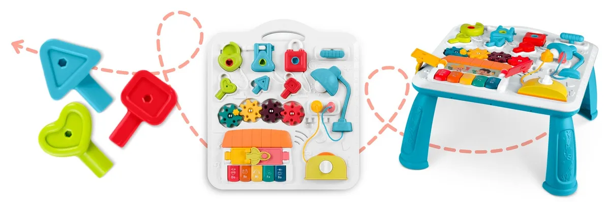 Gyerek játékasztal, Ricokids, zenélő oktatóasztal levehető táblával – 8. kép Gyerek játékasztal, Ricokids, zenélő oktatóasztal levehető táblával – 8. kép