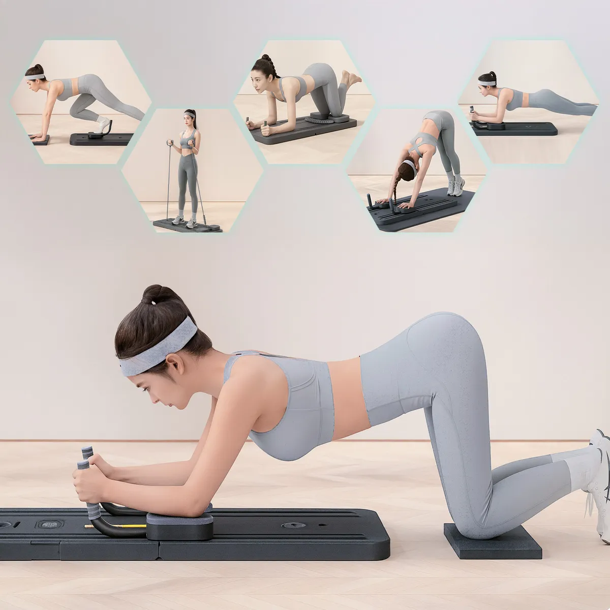 Pilates deszka, ModernHome GB-PL-01, 106 x 41 x 3 cm – 2. kép